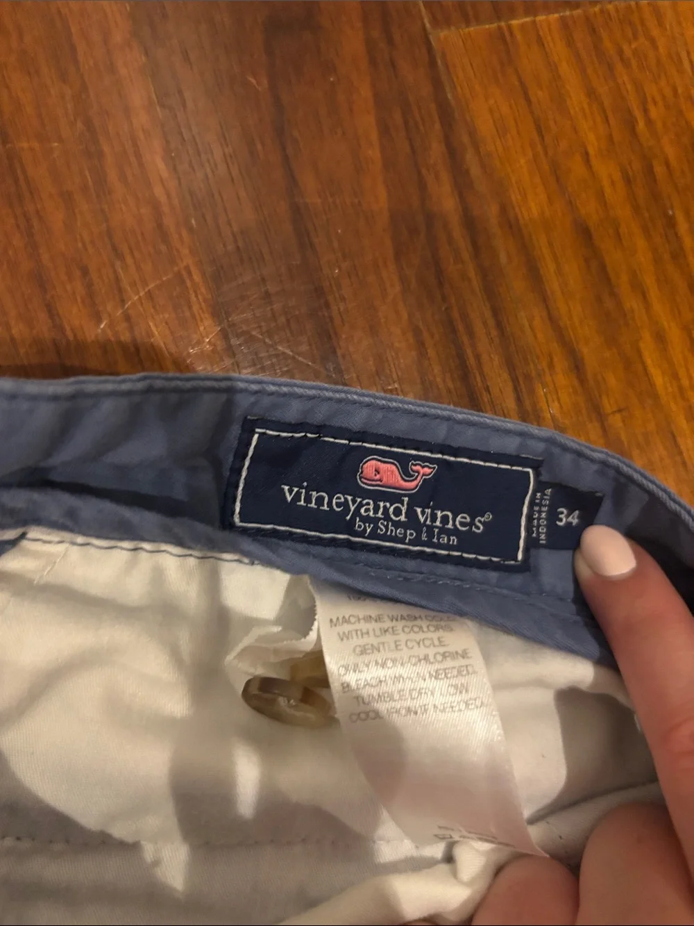 Vineyard Vines Slate Blue Flat-Front Men's Shorts